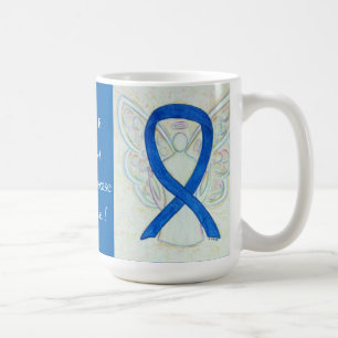Caneca De Café Doença da Tiroide Sensibilização Ribbon Angel M