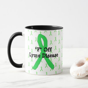 Caneca de café Doença de Lyme F Off