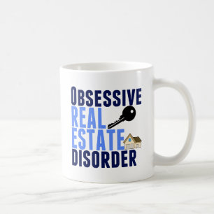 Caneca De Café Doença Imobiliária Obsessiva Engraçada