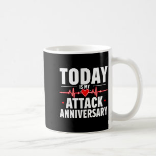 Caneca De Café Doenças do Coração Aberto Aniversário de Ataque Ca