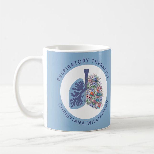 Caneca De Café Doentes Com Terapêutica Respiratória Personalizado (Esquerda)