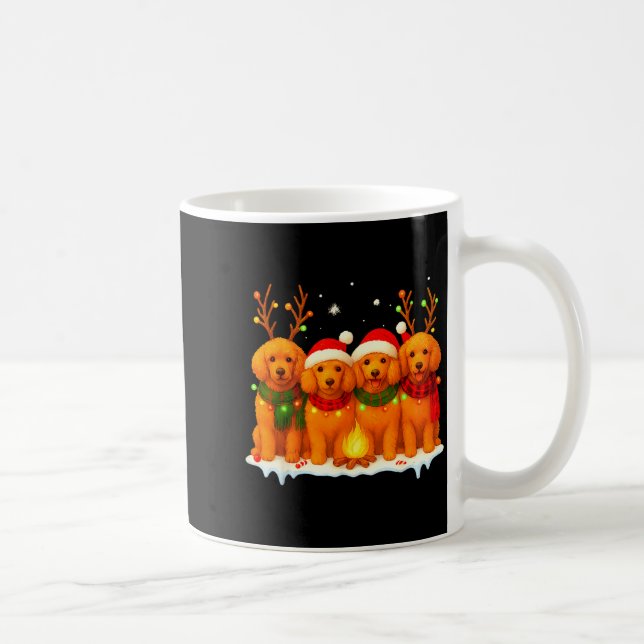 Caneca De Café Dog Christmas Light Reindeer Santa Christmas Odle  (Direita)
