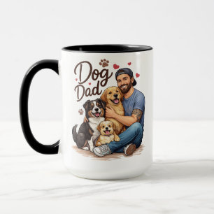 Caneca de Café Dog Dad Fuel - Caneca Perfeita para