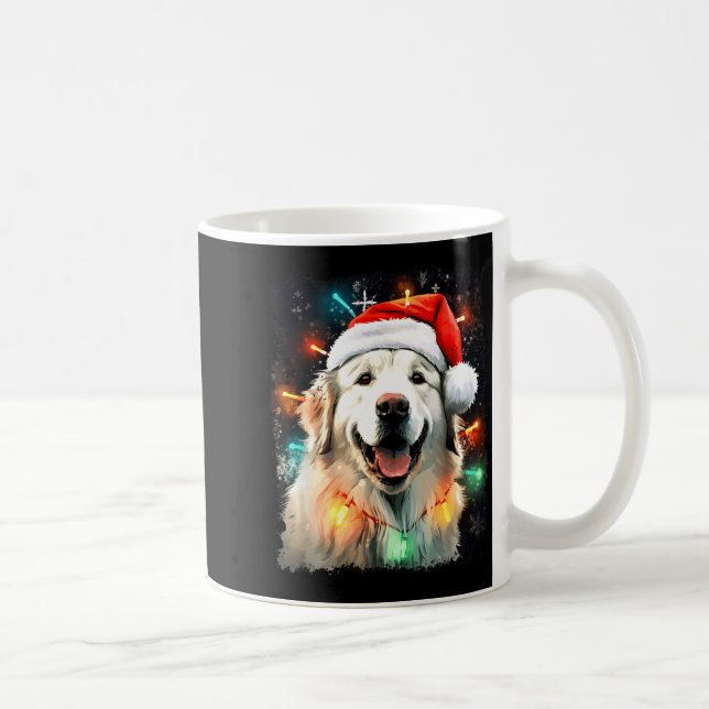 Caneca De Café Dog Great Pyrenees Christmas  (Direita)