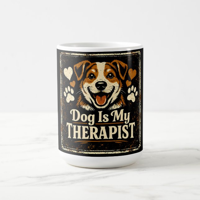 Caneca De Café Dog Is My Therapist – Pet Mental Health Love (Centro)
