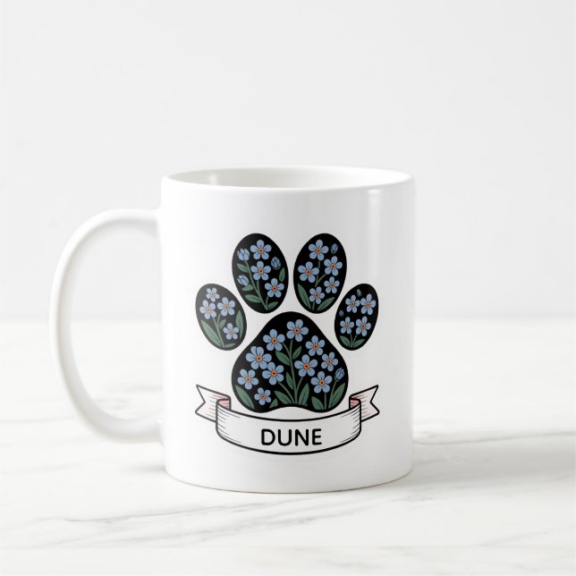 Caneca De Café Dog Memorial Sympathy Keepsaet Pet Loss (Esquerda)