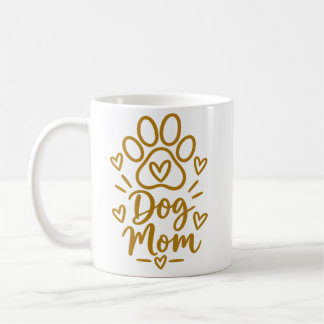 Caneca De Café Dog Mom Cute Paw Print Dog Lover Gift