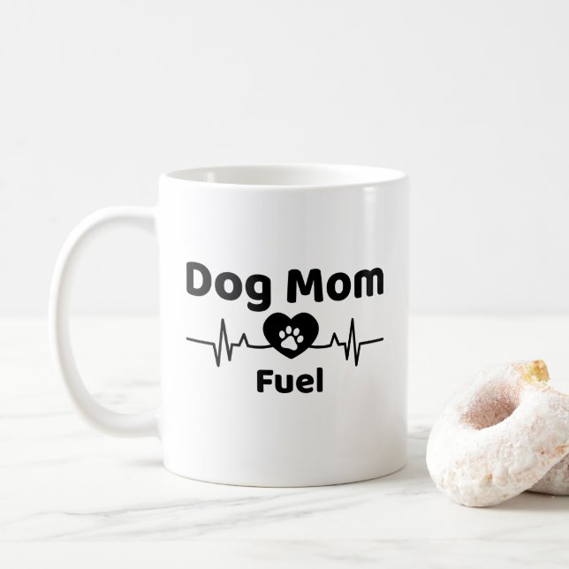 Caneca De Café Dog Mom Fuel Mug (Com Donut)