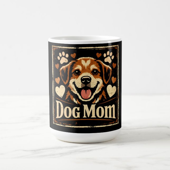Caneca De Café Dog Mom – Proud Canine Mother Love (Centro)