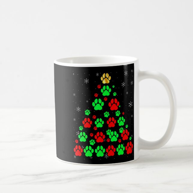 Caneca De Café Dog Print Christmas Tree Funny Dog Lovers Christma (Direita)