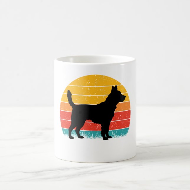 Caneca De Café Dog Silhouette at Sunset (Centro)