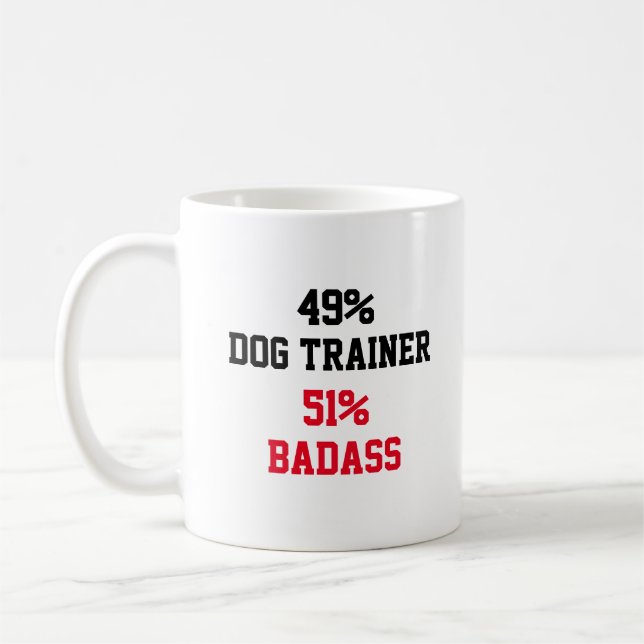 Caneca De Café Dog Trainer Badass (Esquerda)