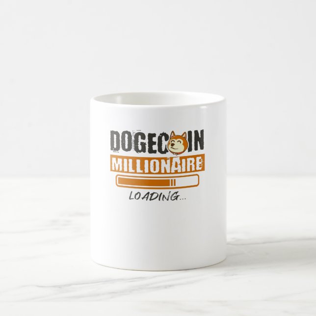 Caneca De Café Dogecoin Milionaire Loading Crypto Funny (Centro)