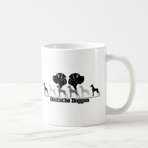 Caneca De Café Doggenlogo Preto Cinza