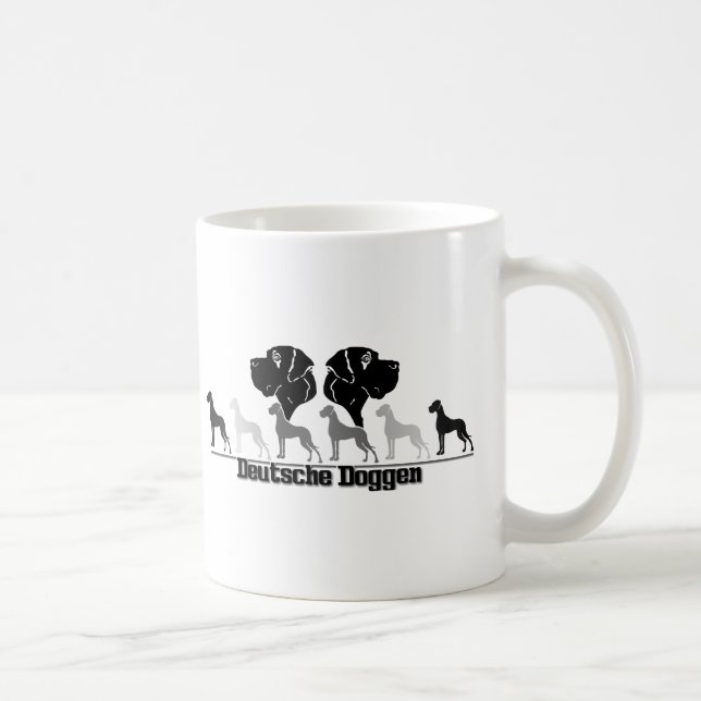 Caneca De Café Doggenlogo Preto Cinza (Direita)