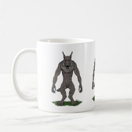 Caneca De Café Dogman Cryptid ou Werewolf