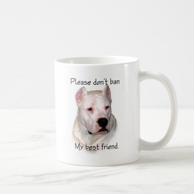 Caneca De Café Dogo Argentino Anti-BSL (Direita)