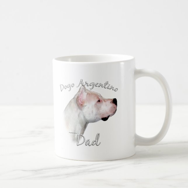 Caneca De Café Dogo Argentino Pai 2 (Direita)