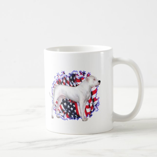 Caneca De Café Dogo Argentino Patriot (Direita)