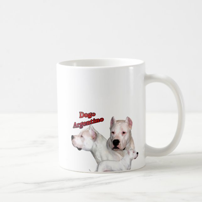 Caneca De Café Dogo Argentino Trio 2 (Direita)