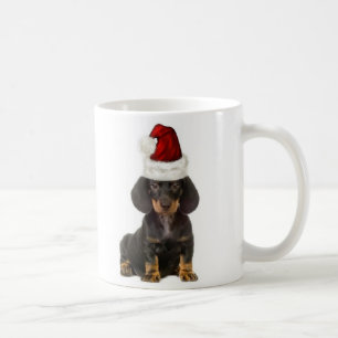Caneca De Café Dogs~Original Ditzy Mug~Dachshund~Christmas