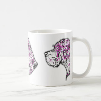Caneca De Café Dogue Alemão Crânio Açucarado