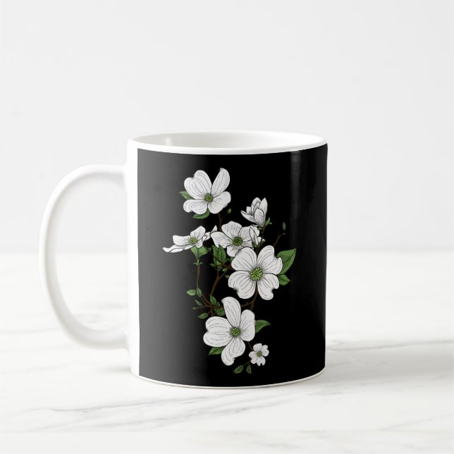 Caneca De Café Dogwood Flowers Primavera (Esquerda)