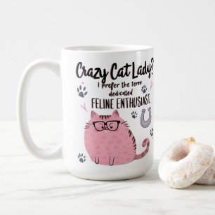 Caneca De Café Doida por Gatos? Presente Divertido para Amantes d