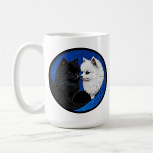 Caneca De Café Dois adoráveis cães da raça spitz