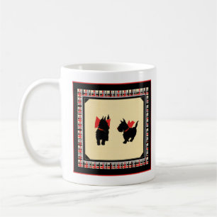 Caneca De Café Dois arcos vermelhos Black Scottish Terriers