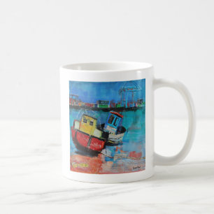 Caneca De Café Dois barcos de pesca alegres 2012