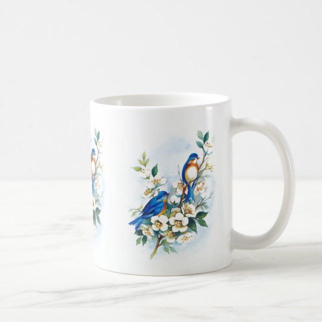 Caneca De Café Dois Bluebirds (Direita)