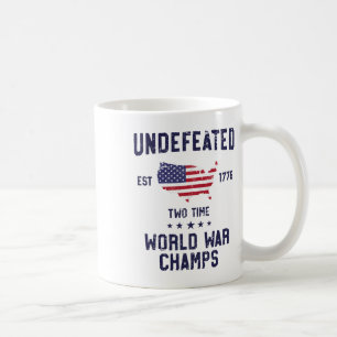 Caneca De Café Dois campeões da guerra mundial invencível T Shirt
