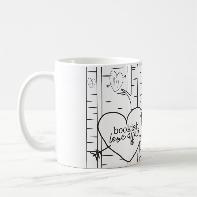 Caneca De Café Dois Casos De Amor De Bookish Com Café Mug (Esquerda)