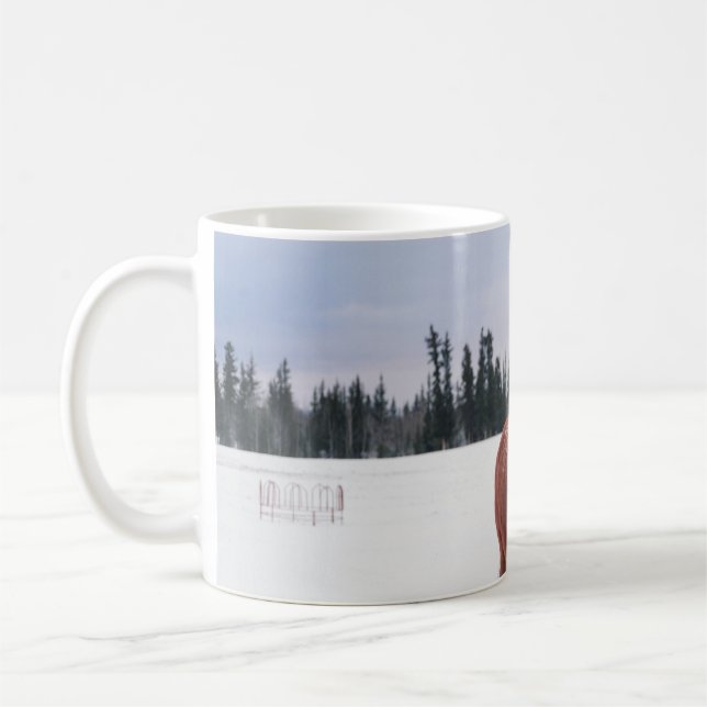 CANECA DE CAFÉ DOIS CAVALOS NA NEVE (Esquerda)