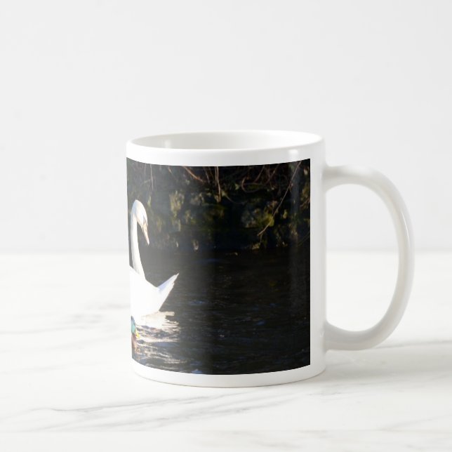 Caneca De Café Dois Cisnes E Um Pato (Direita)
