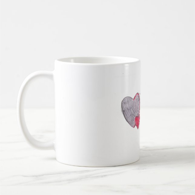 Caneca De Café Dois Corações com Borboleta (Esquerda)