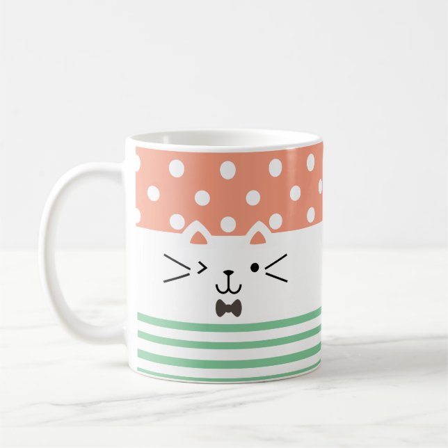 Caneca De Café Dois Gatinhos faceados (Esquerda)