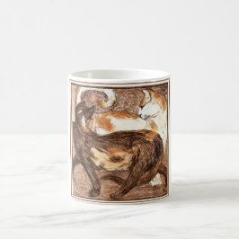 Caneca De Café Dois gatos (por Franz Marc)