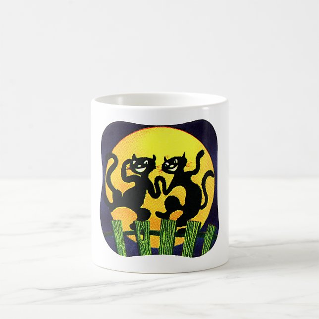 Caneca De Café Dois Gatos Pretos (Criador carregado)