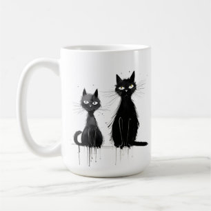 Caneca De Café Dois gatos pretos - Design Mug