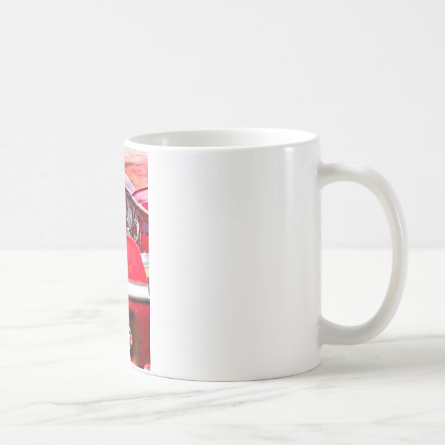 Caneca De Café Dois Impalas vermelhos de Chevy com luzes (Direita)