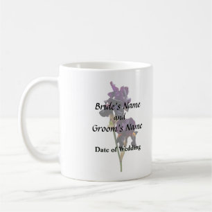 Caneca De Café Dois Íris Roxos Escuros para Produtos de Casamento