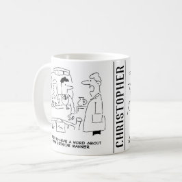 Caneca De Café Dois Jovem Médicos Sobrepostos