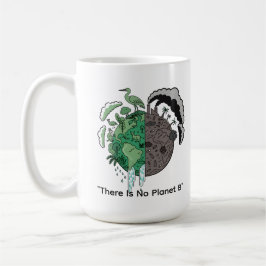 Caneca De Café Dois Mundos Eco Terra | Conscientização sobre Sust