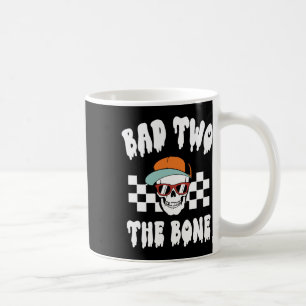 Caneca De Café Dois O Esqueleto De Halloween Do segundo aniversár