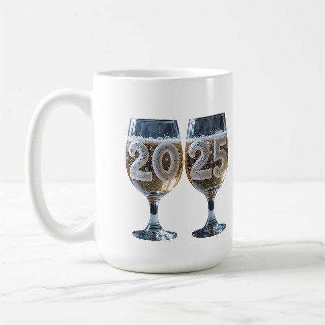 Caneca De Café Dois óculos de clavagem com bolhas (Esquerda)