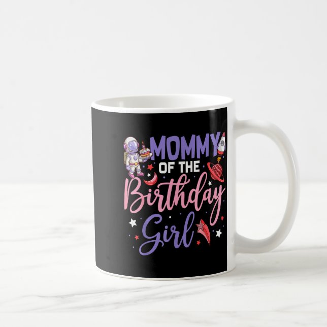 Caneca De Café Dois para a lua mamãe da menina aniversariante ast (Direita)