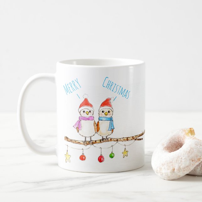 Caneca De Café Dois Passarinhos  (Com Donut)