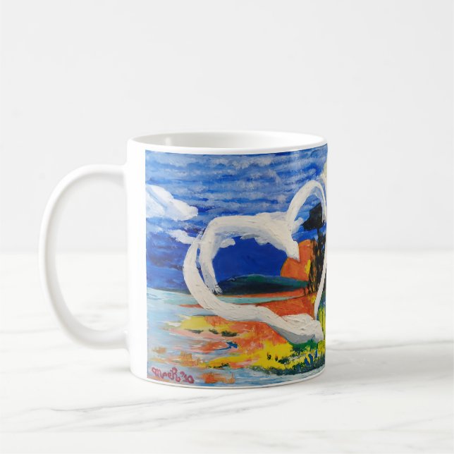 Caneca De Café Dois Pássaros Conceitam Mug (Esquerda)
